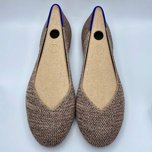 New! Rothy’s STARDUST / STAR DUST Metallic Sparkly Flats Flat Round Toe Size 7 ✨